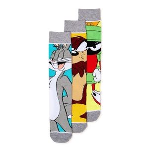 Men's Looney Tunes Three-Pack Crew Socks